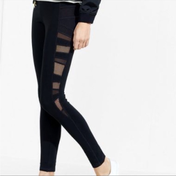 Express Mesh Insert Leggings - Picture 1 of 5